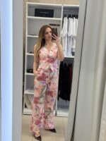 Marrien floral set παντελόνα / γιλέκο - Ροζ - Image 3