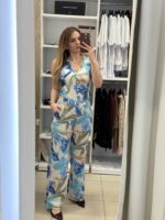 Marrien floral set παντελόνα / γιλέκο - Μπλε - Image 2