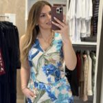 Marrien floral set παντελόνα / γιλέκο - Μπλε