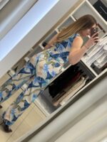 Marrien floral set παντελόνα / γιλέκο - Μπλε - Image 5