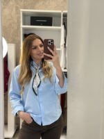 Shart πουκάμισο ποπλίνα - Σιέλ