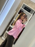 Shart πουκάμισο ποπλίνα - Ροζ - Image 3