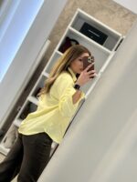 Shart πουκάμισο ποπλίνα - Λεμονί - Image 3