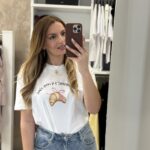 Croissant T-shirt -Λευκό