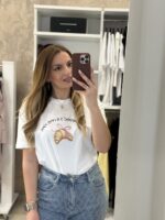 Croissant T-shirt -Λευκό