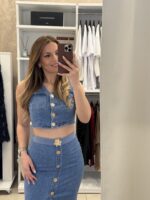 Erika jean σετ φούστα /γιλέκο - Μπλε