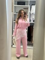 Rosa ψηλόμεση παντελόνα - Ροζ