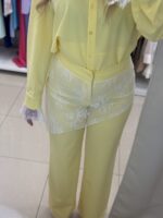 Rosa ψηλόμεση παντελόνα - Κίτρινο - Image 3