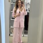 Luke σετ κοστούμι ρίγα - Ροζ παστέλ