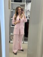 Luke σετ κοστούμι ρίγα - Ροζ παστέλ