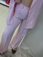 Luke σετ κοστούμι ρίγα - Ροζ παστέλ - Image 5