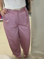 Alida σατέν loose παντελόνι - Ροζ παστέλ - Image 3