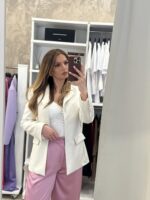 Alida σατέν loose παντελόνι - Ροζ παστέλ - Image 4