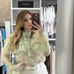 Ertit see through πουκάμισο -Φυστικί