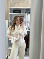 Betta ψηλόμεση παντελόνα - Μπεζ - Image 3