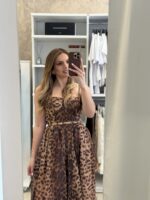 Camille midi φόρεμα leopard -Καφέ - Image 3
