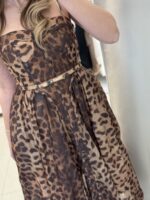 Camille midi φόρεμα leopard -Καφέ - Image 5