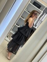 Kate midi φόρεμα με βολάν - Μαύρο - Image 4