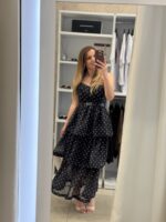 Kate midi φόρεμα με βολάν - Μαύρο