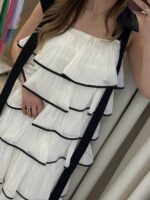 Eve maxi φόρεμα βολάν - Λευκό - Image 3