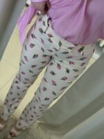 Oliver ψηλόμεση παντελόνα floral - Εκρού - Image 3