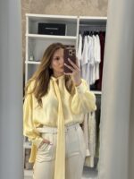 Aira πουκάμισο με δέσιμο - Κίτρινο παστέλ