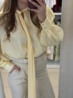 Aira πουκάμισο με δέσιμο - Κίτρινο παστέλ - Image 3