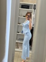 Daphne σετ γιλέκο /παντελόνα - Σιέλ - Image 3