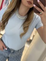 Tera t-shirt με στρας - Σιέλ - Image 2