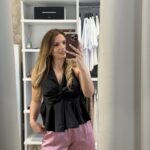 Laoura σατέν top - Mαύρο