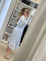 Santorini midi φόρεμα - Σιέλ - Image 3