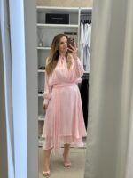 Santorini midi φόρεμα - Ροζ παστέλ