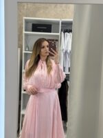 Santorini midi φόρεμα - Ροζ παστέλ - Image 4