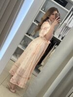 Golden hour maxi φόρεμα - Ροζ - Image 3