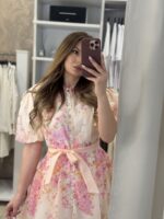 Brigitte mini φόρεμα floral - Σομόν - Image 3