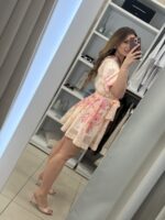 Brigitte mini φόρεμα floral - Σομόν - Image 4