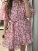 Brigitte mini φόρεμα floral - Ροζ - Image 2
