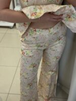 Darling σετ floral παντελόνα / τοπ - Εκρού - Image 4