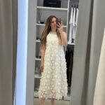 Pure love midi φόρεμα floral - Εκρού