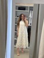 Pure love midi φόρεμα floral - Εκρού