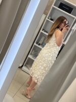 Pure love midi φόρεμα floral - Εκρού - Image 4