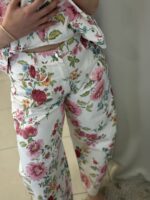 Aura floral σετ παντελόνι / τοπ - Σάπιο μήλο - Image 7