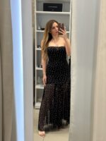 Celia maxi φόρεμα πουά - Μαύρο - Image 2