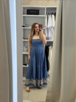 Crete maxi strapless φόρεμα - Μπλε - Image 3