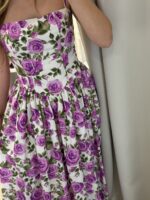 Tinos maxi floral φόρεμα - Λιλά - Image 3