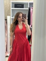 Raya midi φόρεμα - Κόκκινο - Image 2