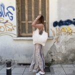 Olive Πλεκτή Τσάντα - Eκρού