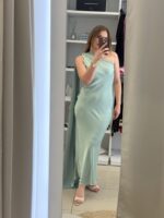 Erietta maxi φόρεμα σατέν  - Mint - Image 5
