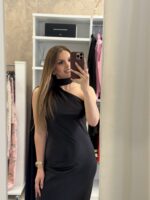 Erietta maxi φόρεμα σατέν  - Μαύρο