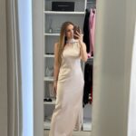Erietta maxi φόρεμα σατέν  - Σαμπανιζέ